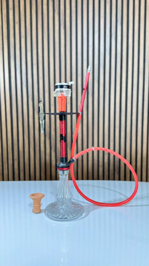 قلیان چینی قرمز پک کامل
