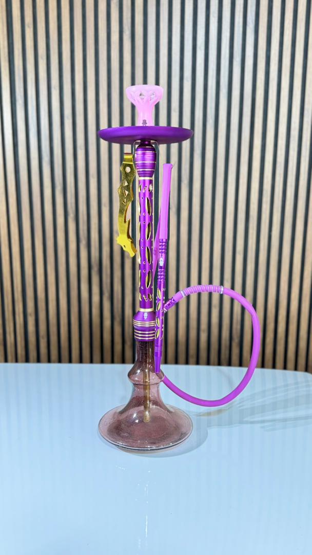 IMG-20251001-WA0556 قلیان مستر لوکس بنفش پک کامل شب رنگ - Image 1